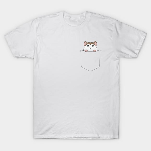 Mochi in a Pocket T-Shirt by Firestorm Fox